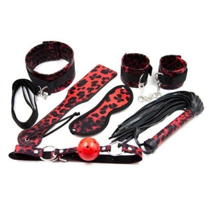 Red Leopard Print BDSM Bondagefull Set