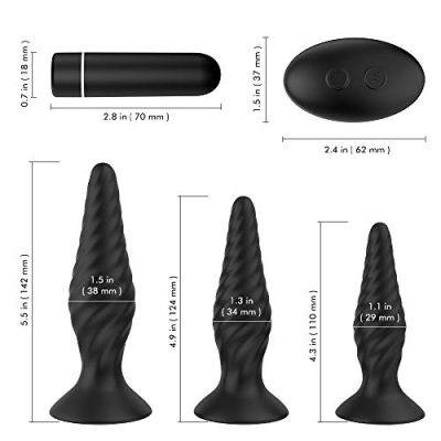 Anal Plug Kit With Rechargeable Bullet Vibrator
