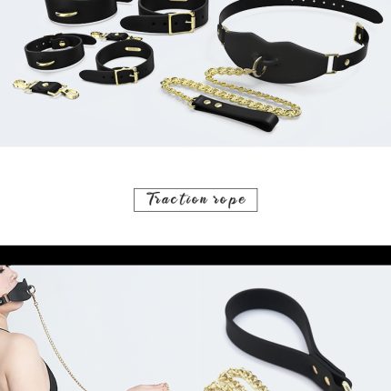 Silicone Three-Pcs Set(Handcuffs/Ankle Cuffs/ Breathable Mouth Gag)